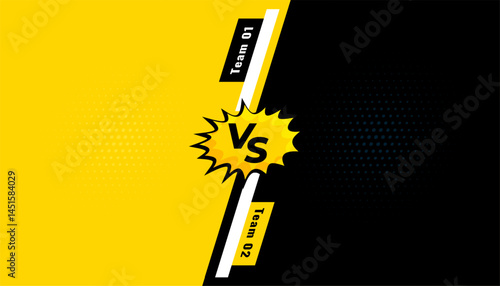yellow and black duel team combat background with blast effect