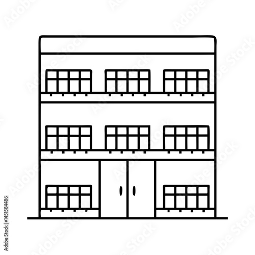 store aisle icon, store aisle line art - simple line art of store aisle, perfect for store aisle logos and icons