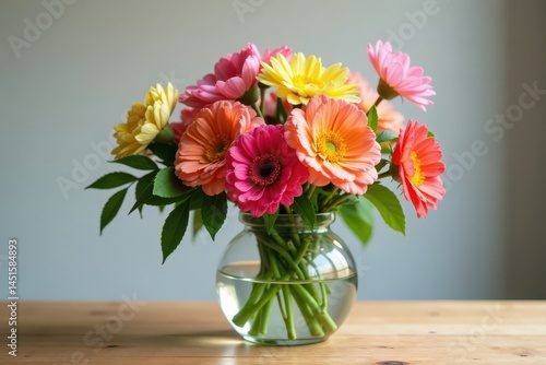 Wallpaper Mural Vibrant blooms in a glass vase Centerpiece ready , lily, summer, pretty Torontodigital.ca