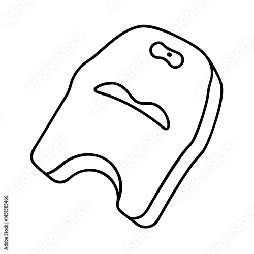 swim kickboard icon, swim kickboard line art - simple line art of swim kickboard, perfect for swim kickboard logos and icons