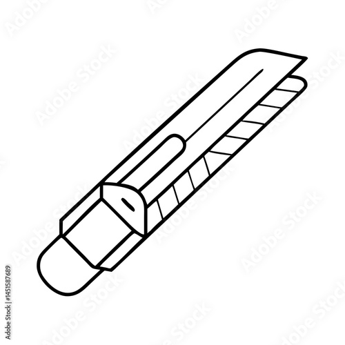 utility knife icon, utility knife line art - simple line art of utility knife, perfect for utility knife logos and icons