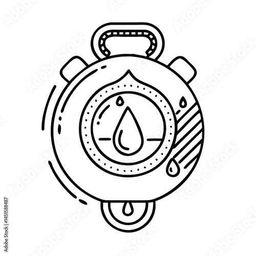 waterproof stopwatch icon, waterproof stopwatch line art - simple line art of waterproof stopwatch, perfect for waterproof stopwatch logos and icons