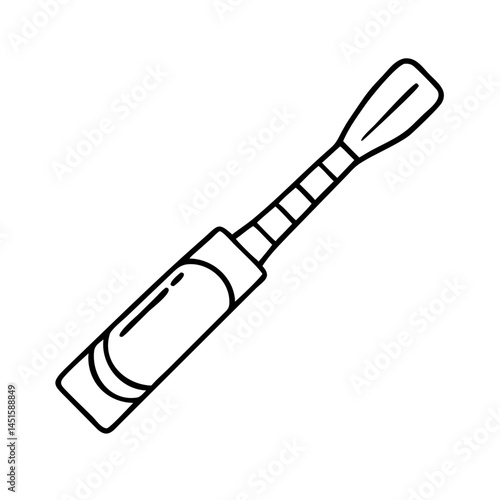 wood chisel icon, wood chisel line art - simple line art of wood chisel, perfect for wood chisel logos and icons
