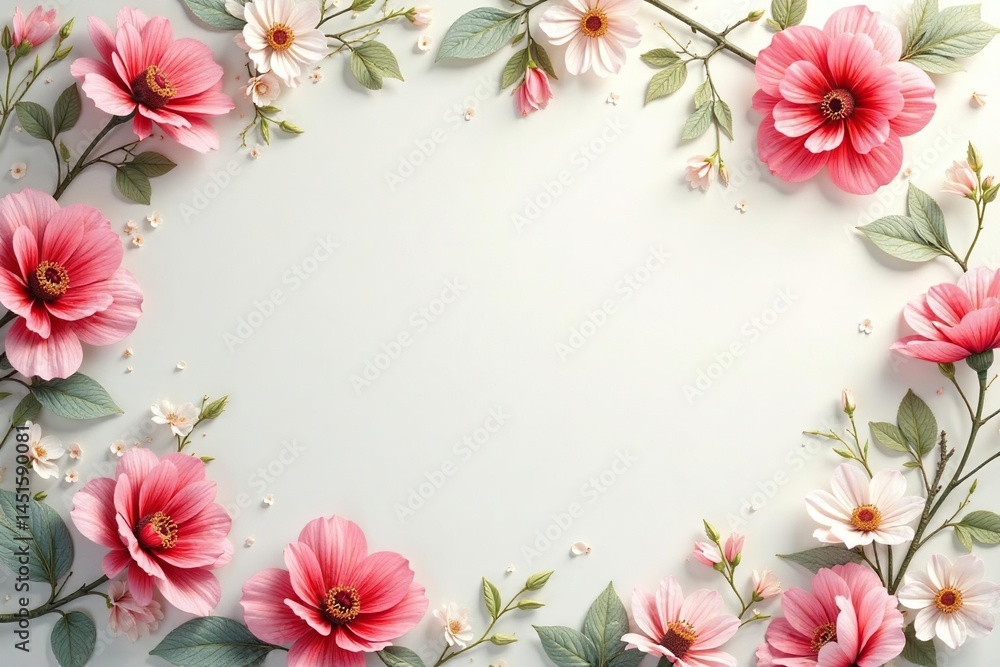 Repetitive floral motif on wallpaper, delicate and subtle, design, botanical, background Repetitive floral motif on wallpaper, delicate and subtle, design, botanical, background