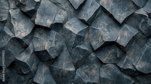 Close-up view of dark basalt rock formations.