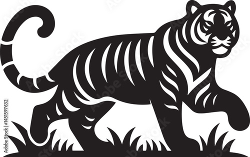 Wallpaper Mural A Tiger Vector Art Illustration EPS File
 Torontodigital.ca