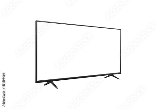 Smart TV Side Angle with Blank Screen - PNG Clipart