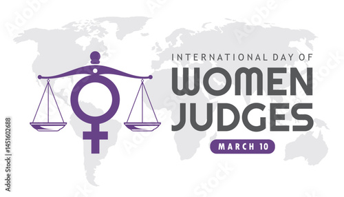 international day of women judges vector concept design