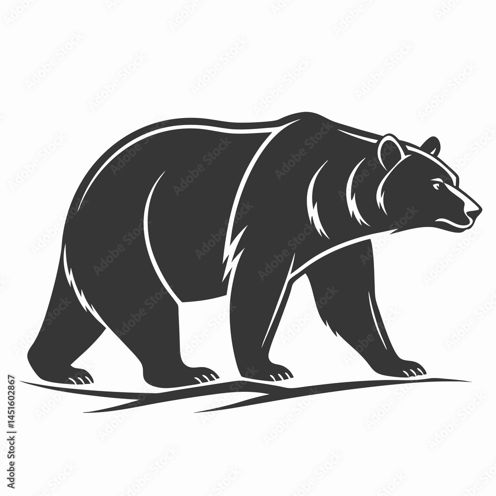 Obraz premium Black Bear Silhouette