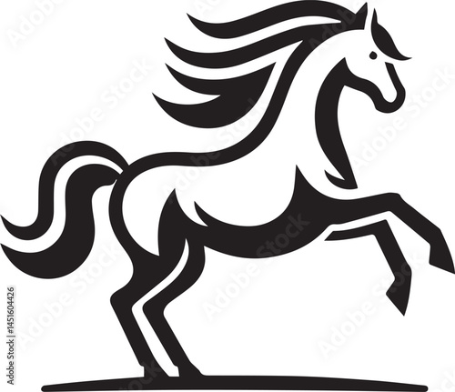 Beautiful Black Horse Vector Silhouette Art This Is An Editable And Printable Vector Eps File

