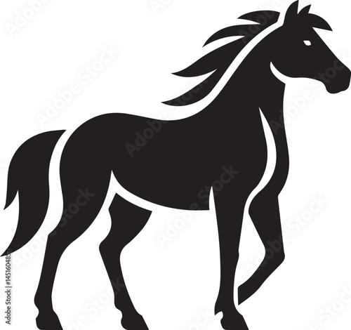 Wallpaper Mural Beautiful Black Horse Vector Silhouette Art This Is An Editable And Printable Vector Eps File
 Torontodigital.ca