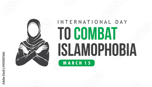 international day to combat islamophobia vector design