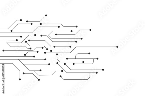 Abstract futuristic circuit board Illustration, Circuit board with various technology elements. Circuit board pattern for technology background. Vector illustration 