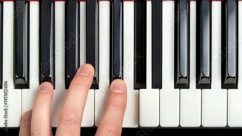hands playing piano