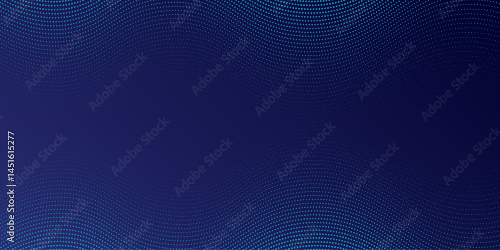 Obraz premium Modern blue wavy halftone background. Dot pop art sport style vector simple modern design abstract