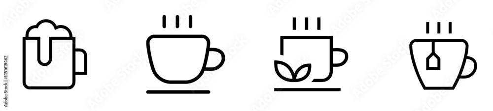 mug icons set. vector mug icons set. vector