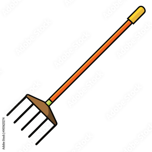 garden rake vector