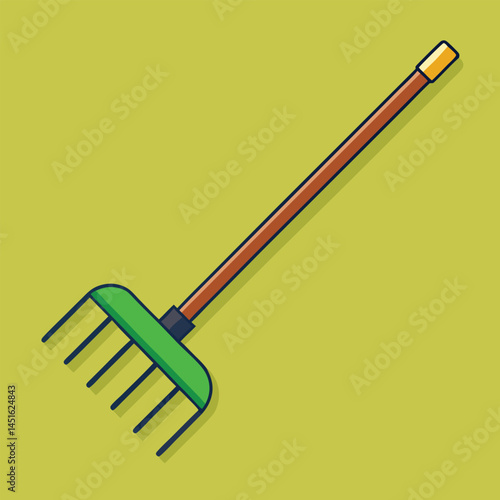 garden rake vector