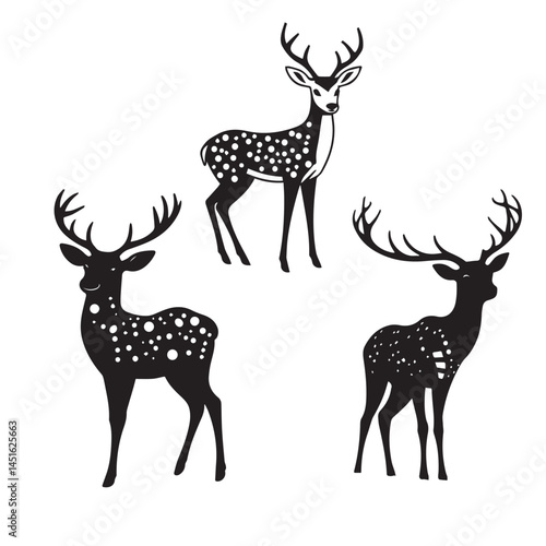 Dik dik animal silhouette black vector art design on white background