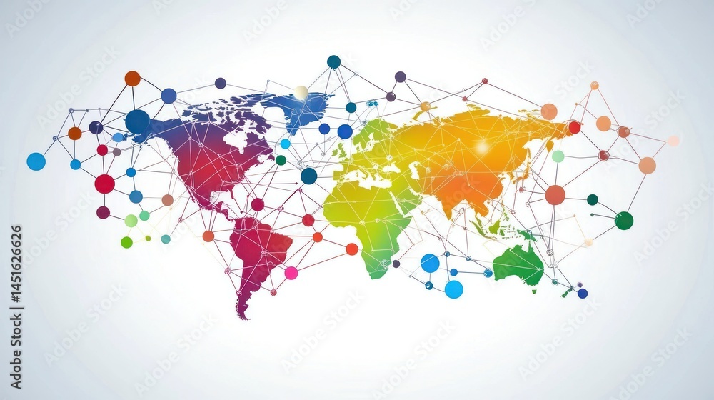 Obraz premium Global Network Connections (2)