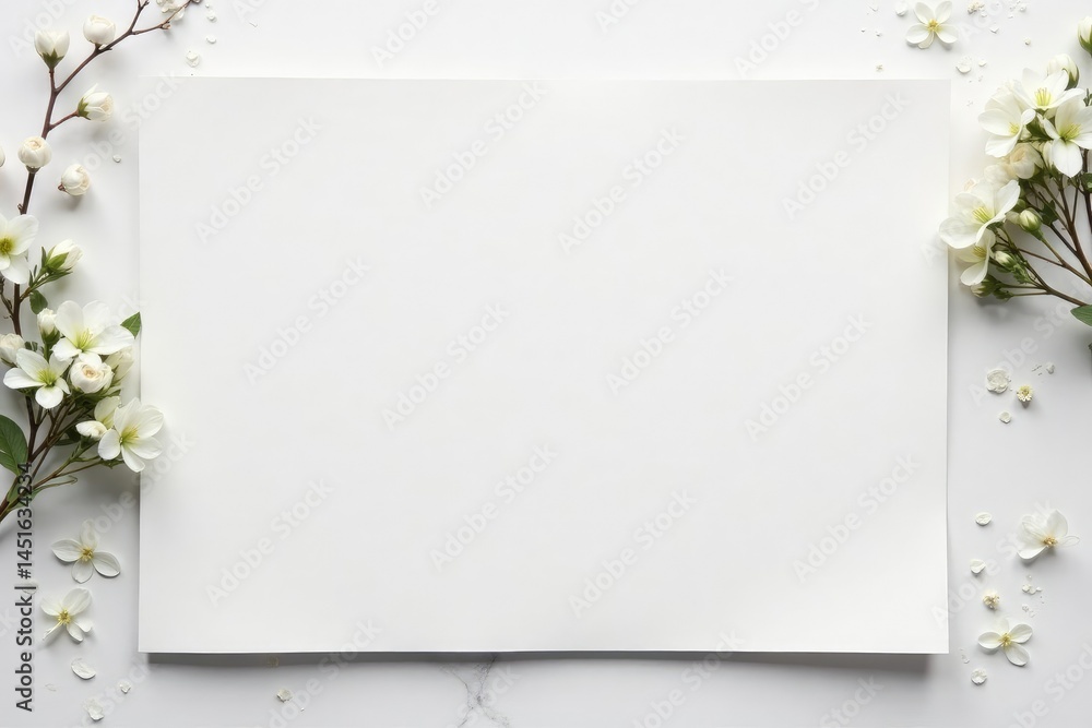Fototapeta premium Crisp, unblemished white surface ideal for product display, photography, empty