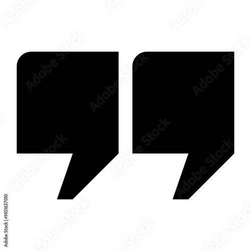 Black quote marks. Isolated quotes elements, text quotation icons. Comma sign vector. Black quotation comma, double quote inverted illustration.