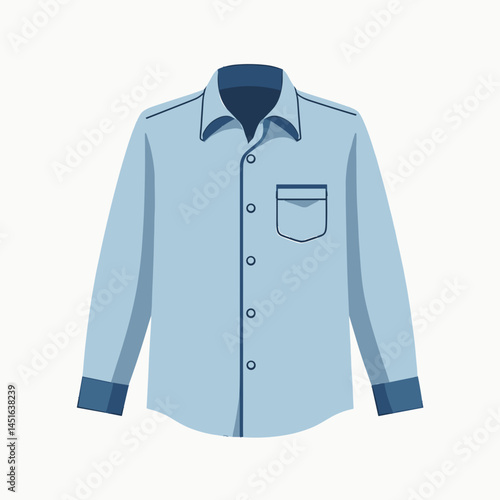 blue denim work shirt with pockets
