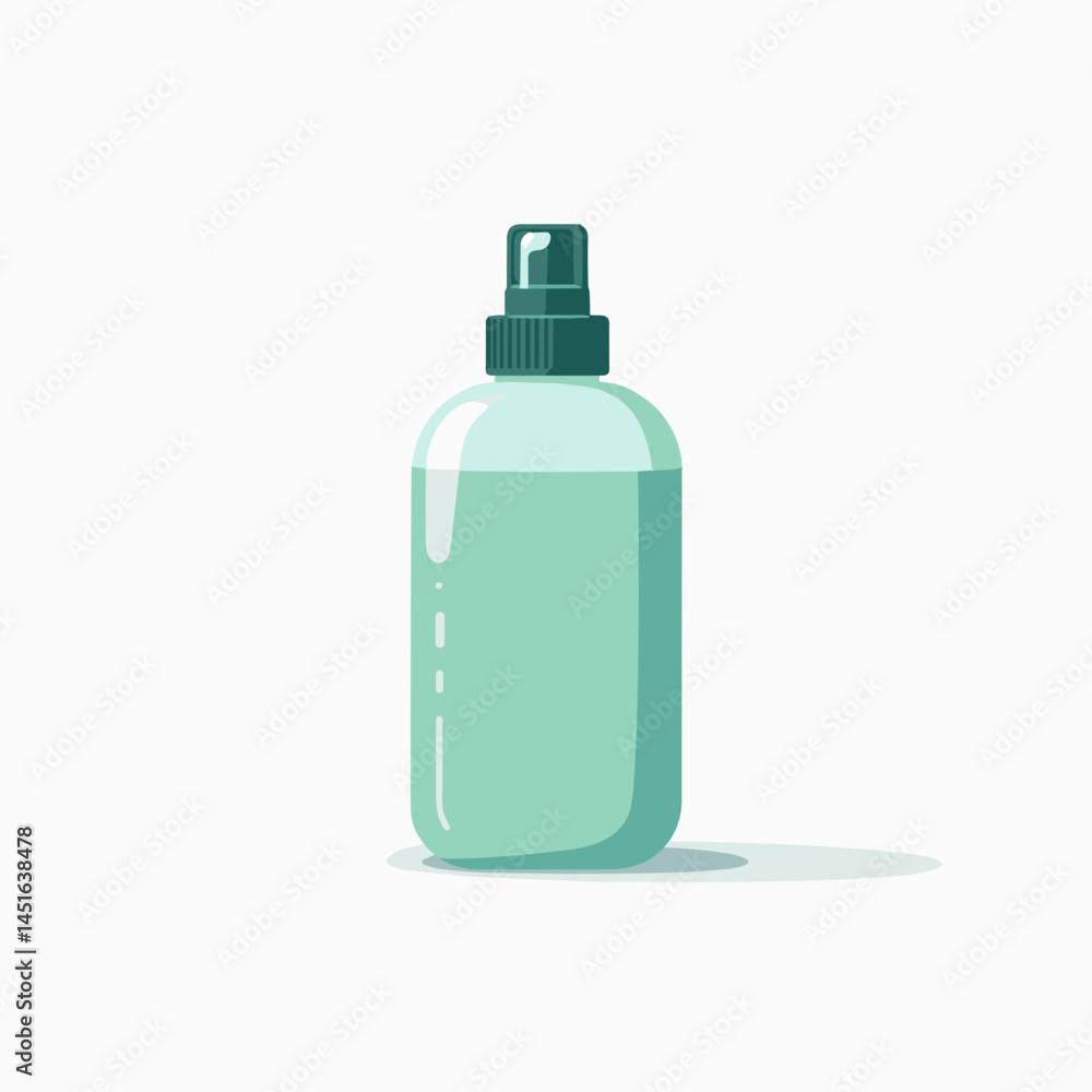 Fototapeta premium turquoise hand sanitizer bottle with pump top