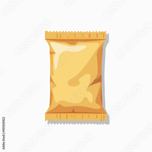 yellow peanut butter packet with brown seal