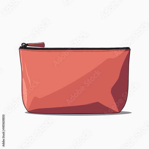 pink makeup bag with zipper  beauty accessory