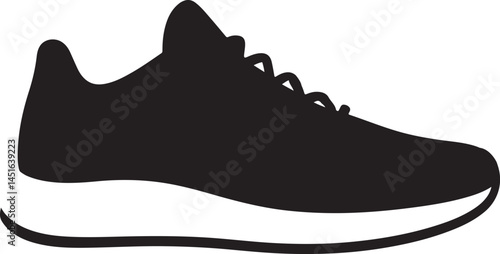 Shoe icon silhouette vector illustration, Leather shoe icon 