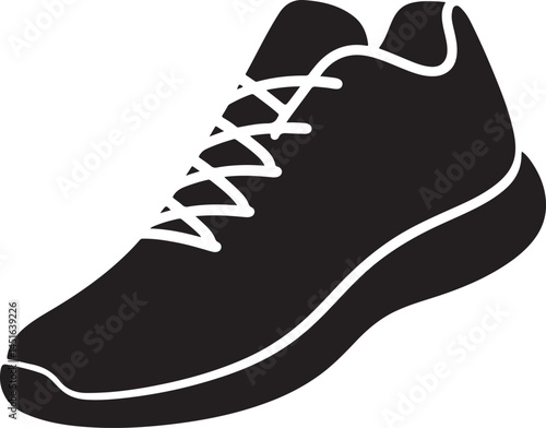 Shoe icon silhouette vector illustration, Leather shoe icon 