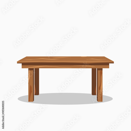 wooden table with light brown finish