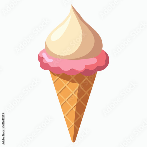vibrant pink ice cream cones with yellow swirls