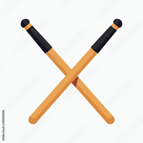 vibrant orange drumsticks with black grips  perfect for musicians
