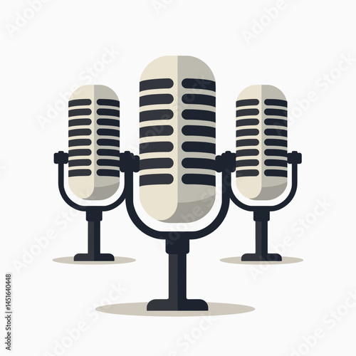 microphone setup with three mics  professional audio recording equipment