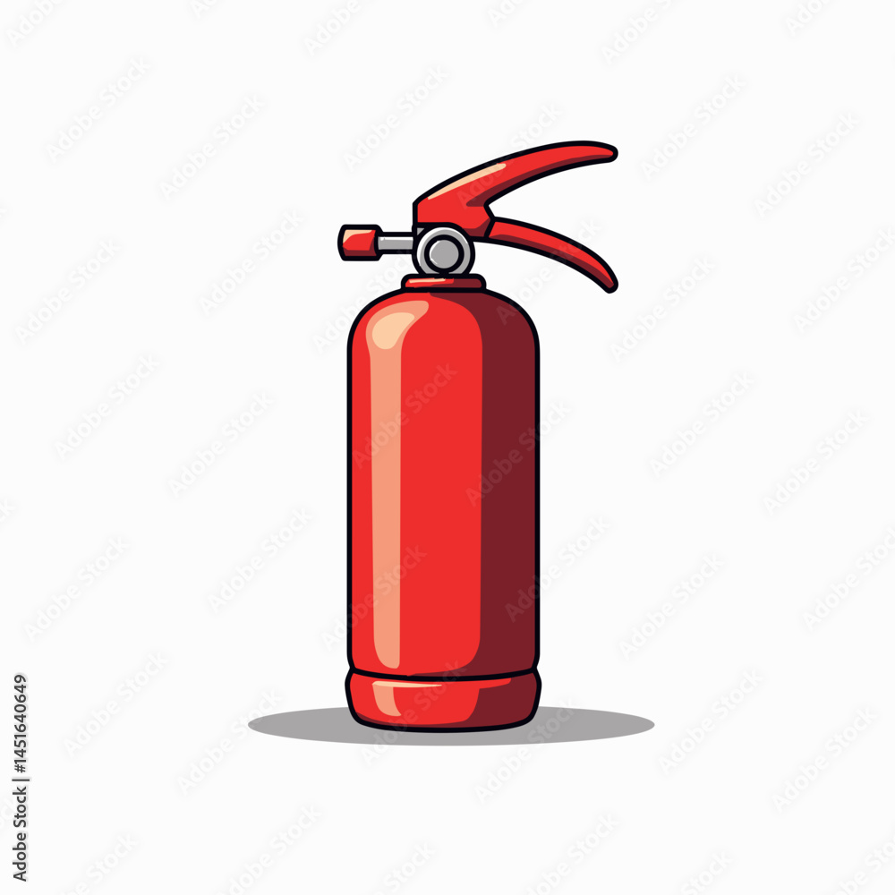 Obraz premium red fire extinguisher with pump emergency safety tool