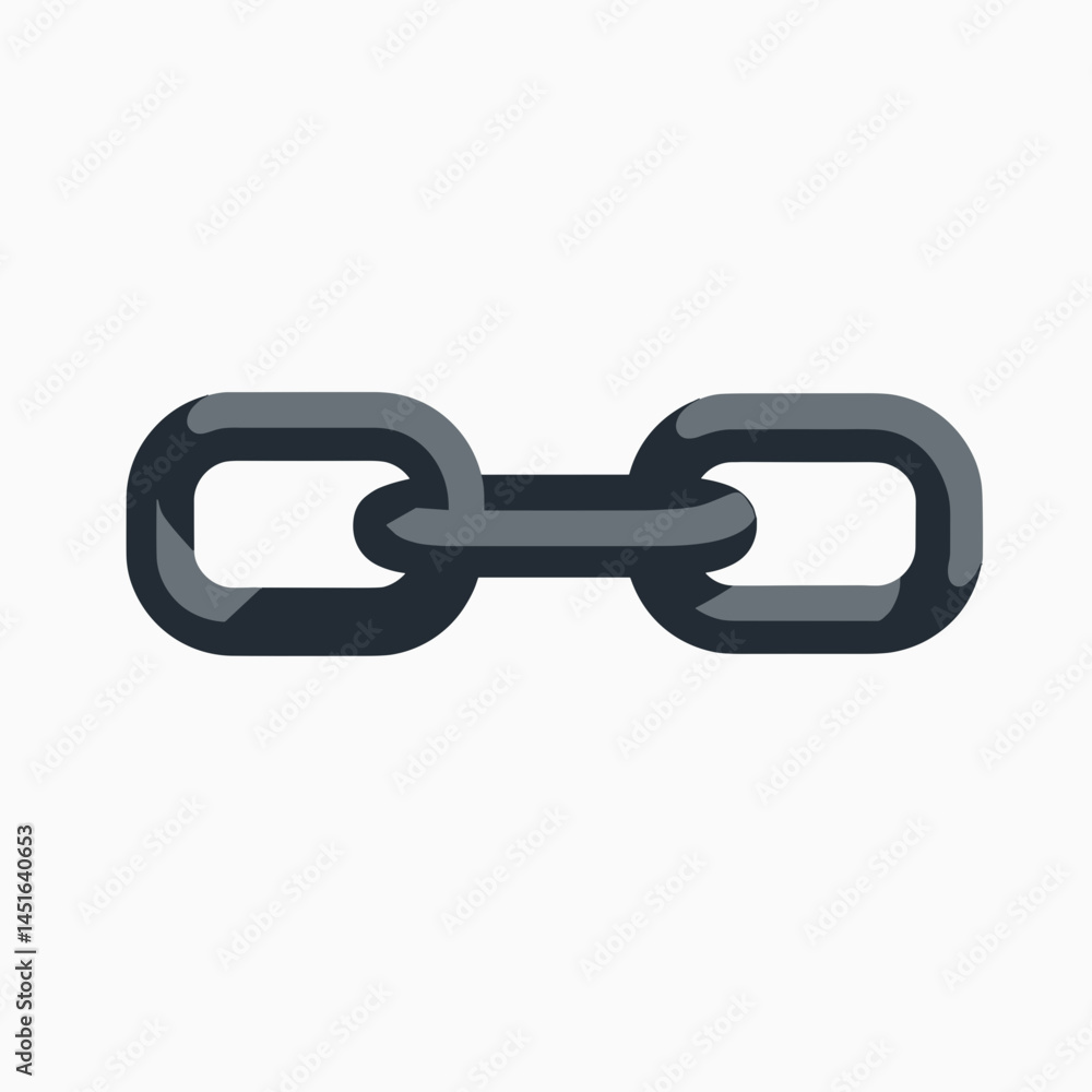 Obraz premium gray metal chain link icon