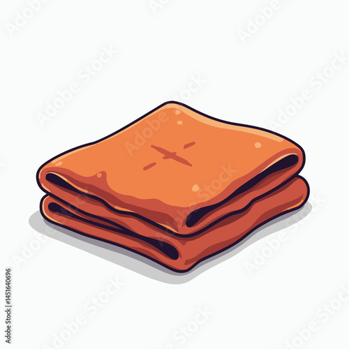 vibrant orange pastry with cross cut in center