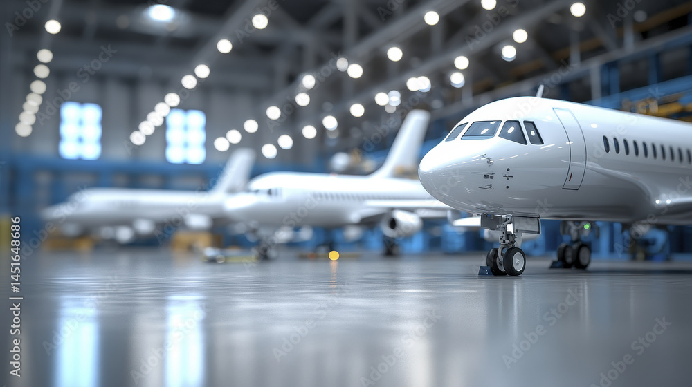 modern aircraft facility showcasing advanced UAV technology with sleek designs and bright lighting, creating innovative modern aircraft facility showcasing advanced UAV technology with sleek designs and bright lighting, creating innovative