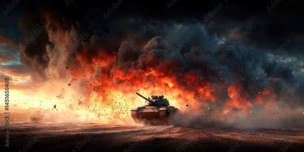 War tank banner