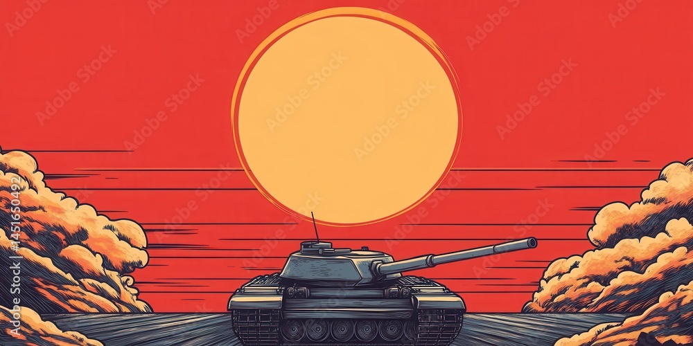 War tank banner