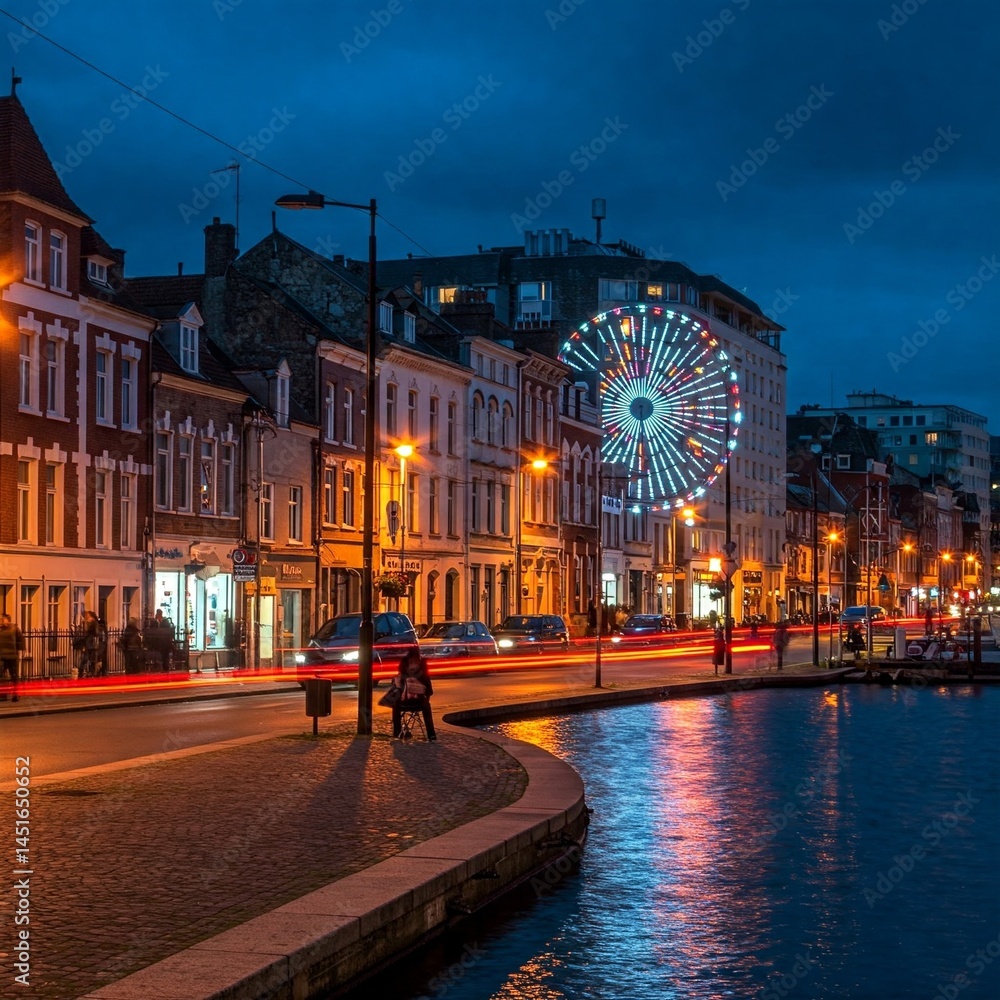 Fototapeta premium night view of stockholm