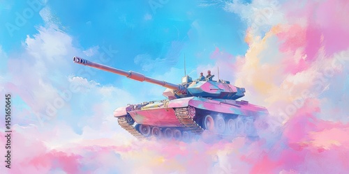 Obraz na płótnie War tank banner w salonie