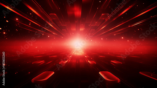 Photo of Red hologram abstract background.