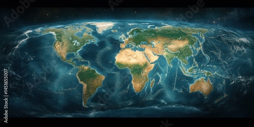 Obraz na płótnie World Map Banner w salonie