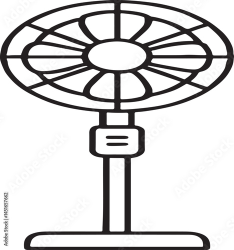 fan vector art illustration