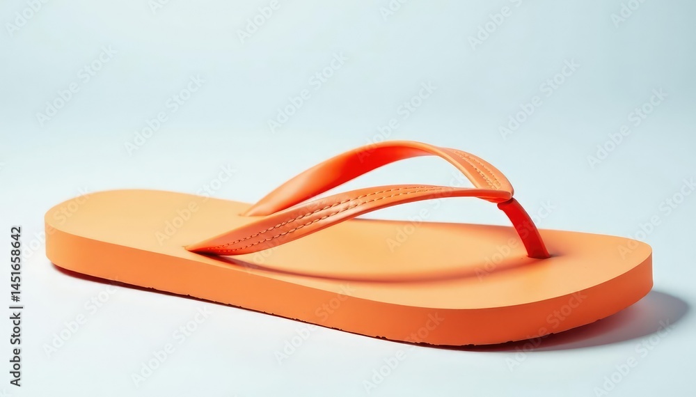 Close-up of a single flip-flop against a pure white backdrop , sole, object Close-up of a single flip-flop against a pure white backdrop , sole, object
