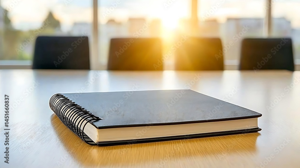 Strategic planning session modern office notebook in a bright environment for business growth Strategic planning session modern office notebook in a bright environment for business growth