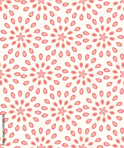 seamless tiles pattern background with red flowers for textiles